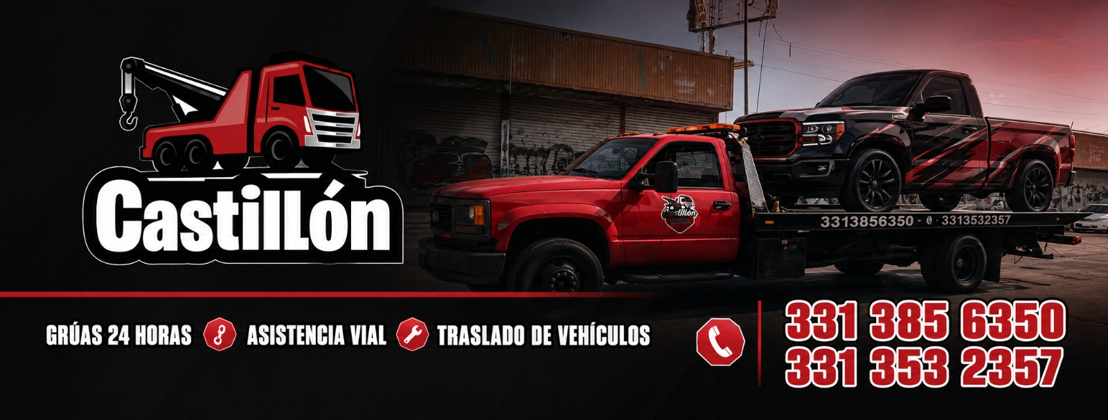 Grúa Castillón trasladando una camioneta en Guadalajara